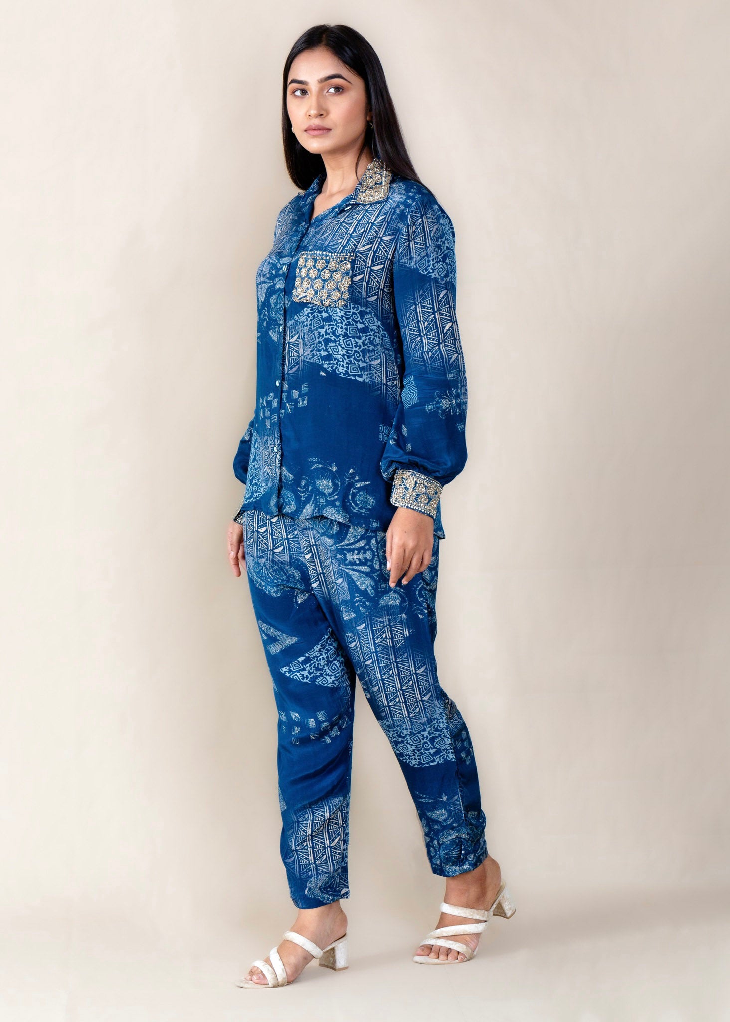 Blue Printed Co-ord Set